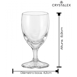 Taça 50ml Para Licor Praline Em Cristal Ecológico 8,9cm